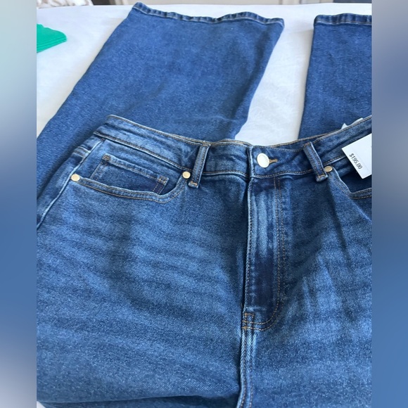 Michael Kors Women's Wide Leg Blue Jeans - Picture 4 of 8